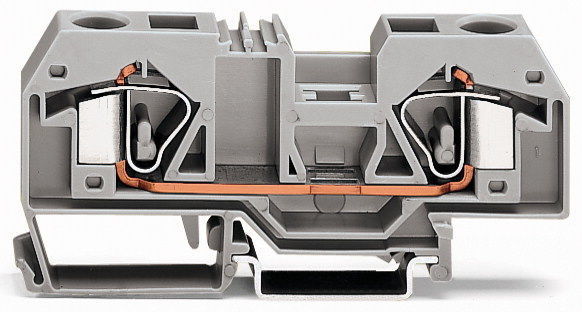 283-901 Клемма WAGО/ВАГО проходная 2-проводная 16 мм2, серая, 20 шт/уп