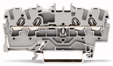 2001-1401 Клемма WAGО/ВАГО 
  проходная 4-проводная 1,5 (2,5) мм2, серая