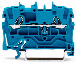 2002-1204  Клемма WAGО/ВАГО   проходная 2-проводная 2,5 (4) мм2, синяя